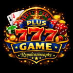 777Plus Game mobile interface showing online casino slots and betting options