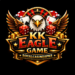 KK Eagle Game casino style logo featuring a powerful eagle with wings spread, playing cards, dice, poker chips, and gold coins in a luxury gaming theme.